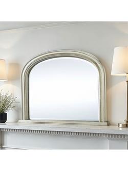 Yearn Arched Gilt Frame Overmantel Wall Mirror, 79 x 112cm, Silver