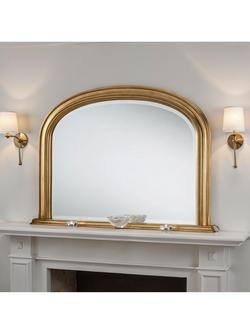 Yearn Arched Gilt Frame Overmantel Wall Mirror, 79 x 112cm, Gold