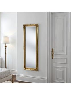 Yearn French Rectangular Wall Mirror, 166 x 60cm - view 2, Gold