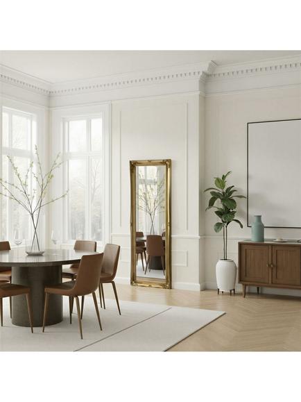 Yearn French Rectangular Wall Mirror, 166 x 60cm - view 2, Gold