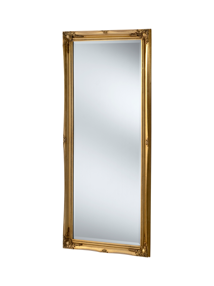 Yearn French Rectangular Wall Mirror, 166 x 75cm - view 2, Gold