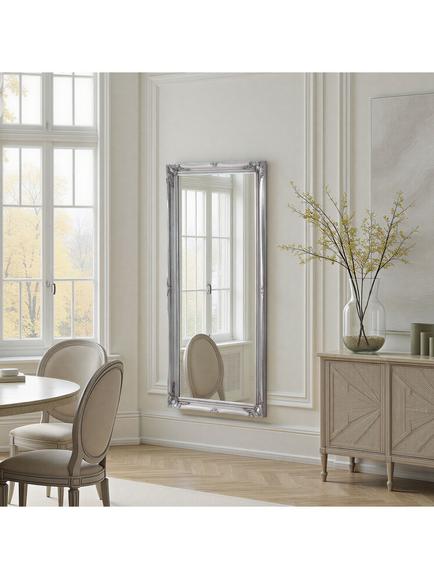 Yearn French Rectangular Wall Mirror, 166 x 75cm, Silver