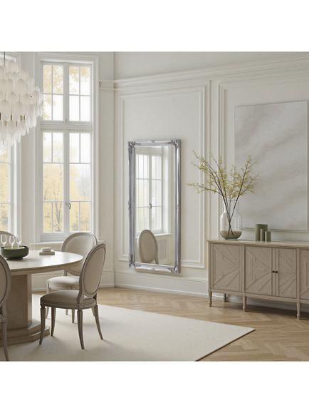 Yearn French Rectangular Wall Mirror, 166 x 75cm - view 2, Silver