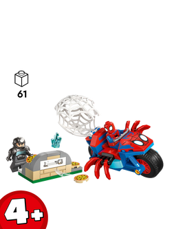 LEGO Marvel 11206 Spidey on his Motorcycle vs. Rhino Building Toy - view 2, Multi