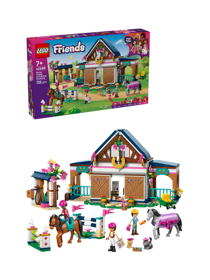 LEGO Friends 42688 Horse Stable and Riding Academy Toy, Multi