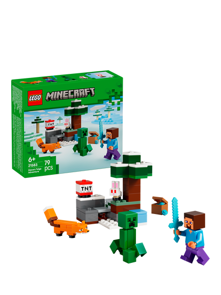 LEGO Minecraft 21583 Steve's Taiga Adventure Building Toy, Multi