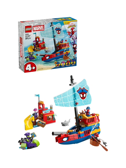LEGO Marvel 11208 Team Spidey Pirate Ship Creative Building Toy, Multi
