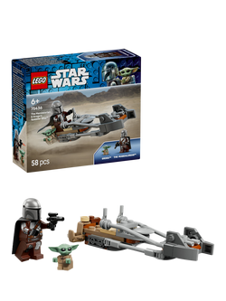 LEGO Star Wars 75436 The Mandalorian & Grogu's Speeder Bike Building Toy, Multi
