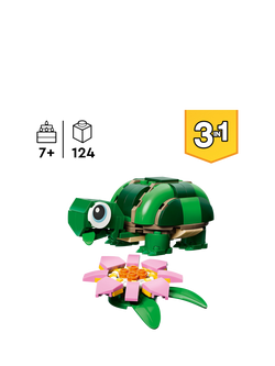 LEGO Creator 31377 Turtle with a Water Lily Flower 3-in-1 Building Toy - view 2, Multi