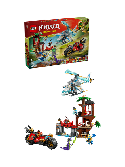 LEGO Ninjago 71857 Ninja Vehicle Tree House Battle Building Toy, Multi