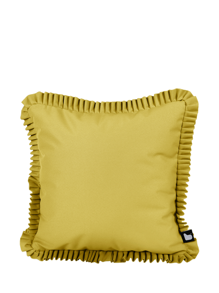 Extreme Lounging Frilled Outdoor Cushion, Butter Yellow
