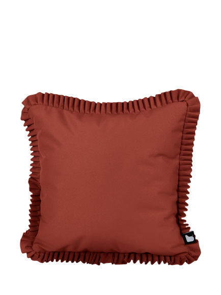 Extreme Lounging Frilled Outdoor Cushion, Marsala