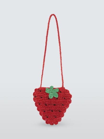 John Lewis Kids' Strawberry Straw Bag, Red, Red