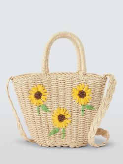 John Lewis Kids' Sunflower Straw Bag, Natural