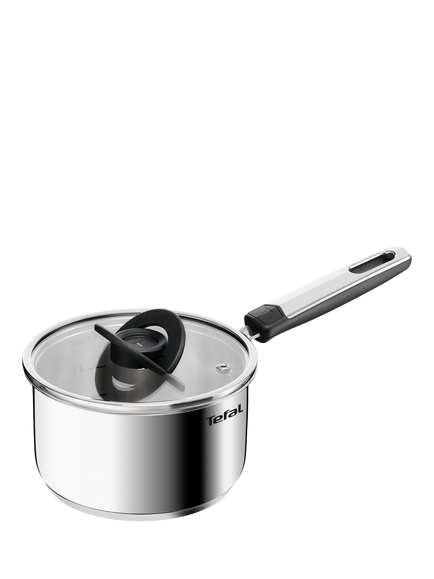 Tefal Emotion Plus Stainless Steel Uncoated Saucepan & Lid, Silver