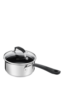 Jamie Oliver Quick & Easy Stainless Steel Non-Stick Saucepan & Lid - view 2, Silver