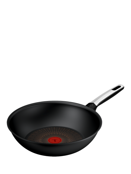 Tefal Excellence Fusion Aluminium Non-Stick Wok, 28cm, Black