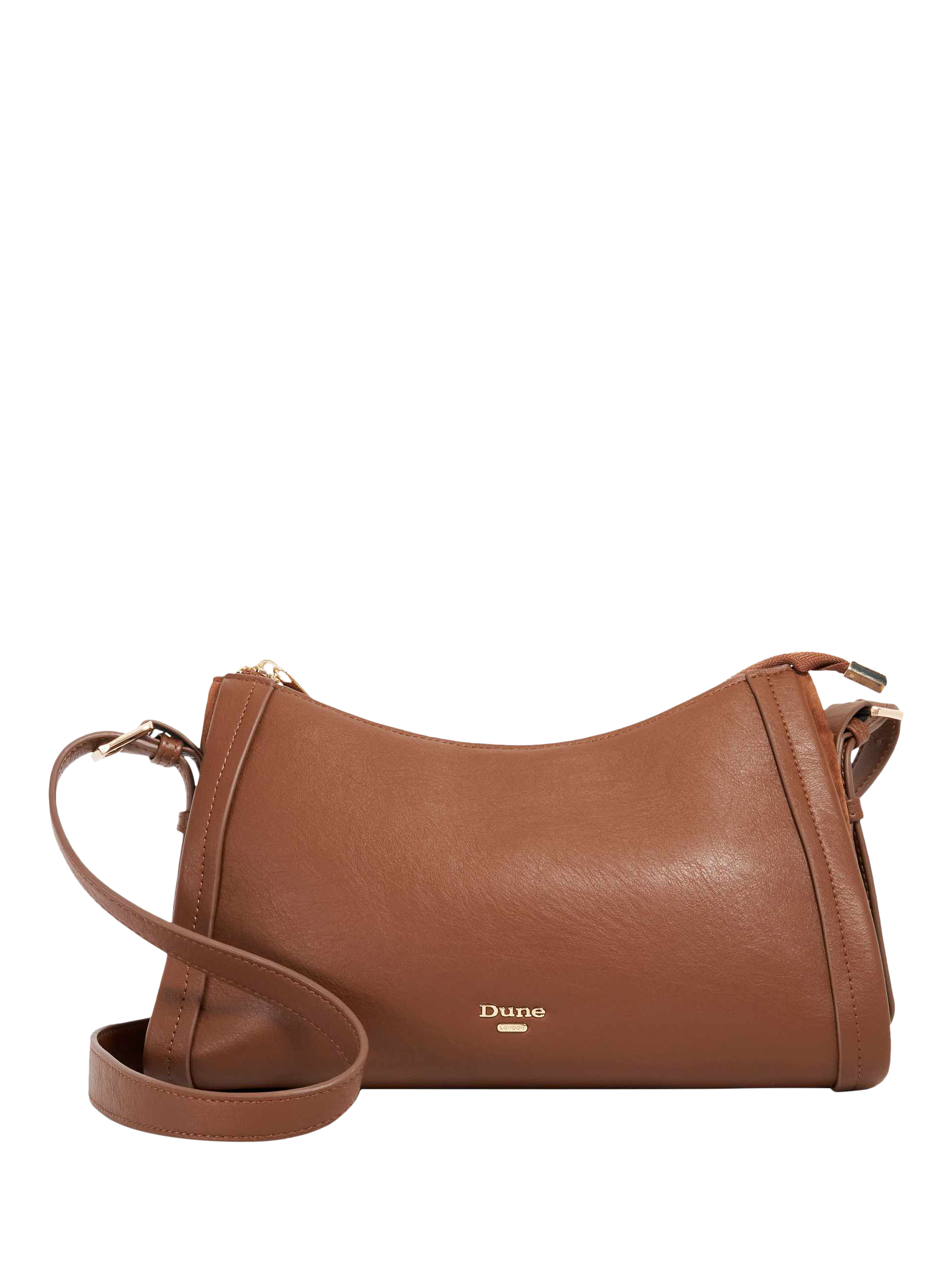 Product image 1 of 4, which shows Dune London Declare Shoulder Bag, Dark Brown