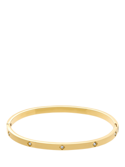 Jon Richard Waterproof Clover Bangle, Gold