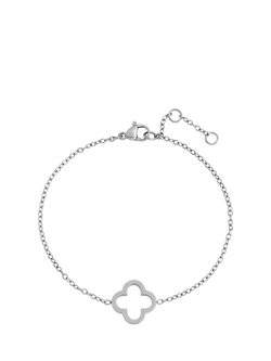 Jon Richard Waterproof Clover Bracelet, Silver, Silver
