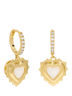 Jon Richard Birthstone Heart Huggie Earrings, June