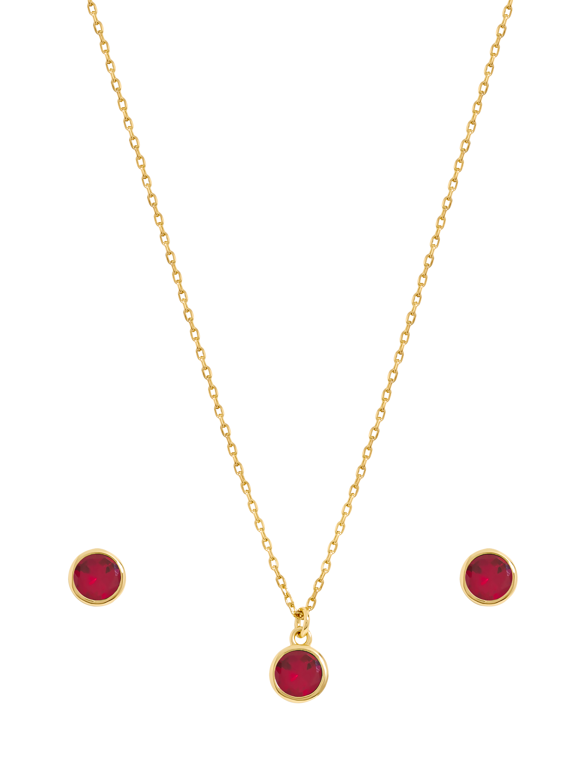 Product image 1 of 2, which shows Jon Richard Birthstone Earring and Necklace Set, January