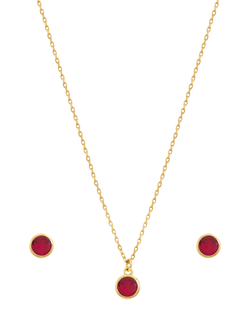 Jon Richard Birthstone Earring and Necklace Set, January