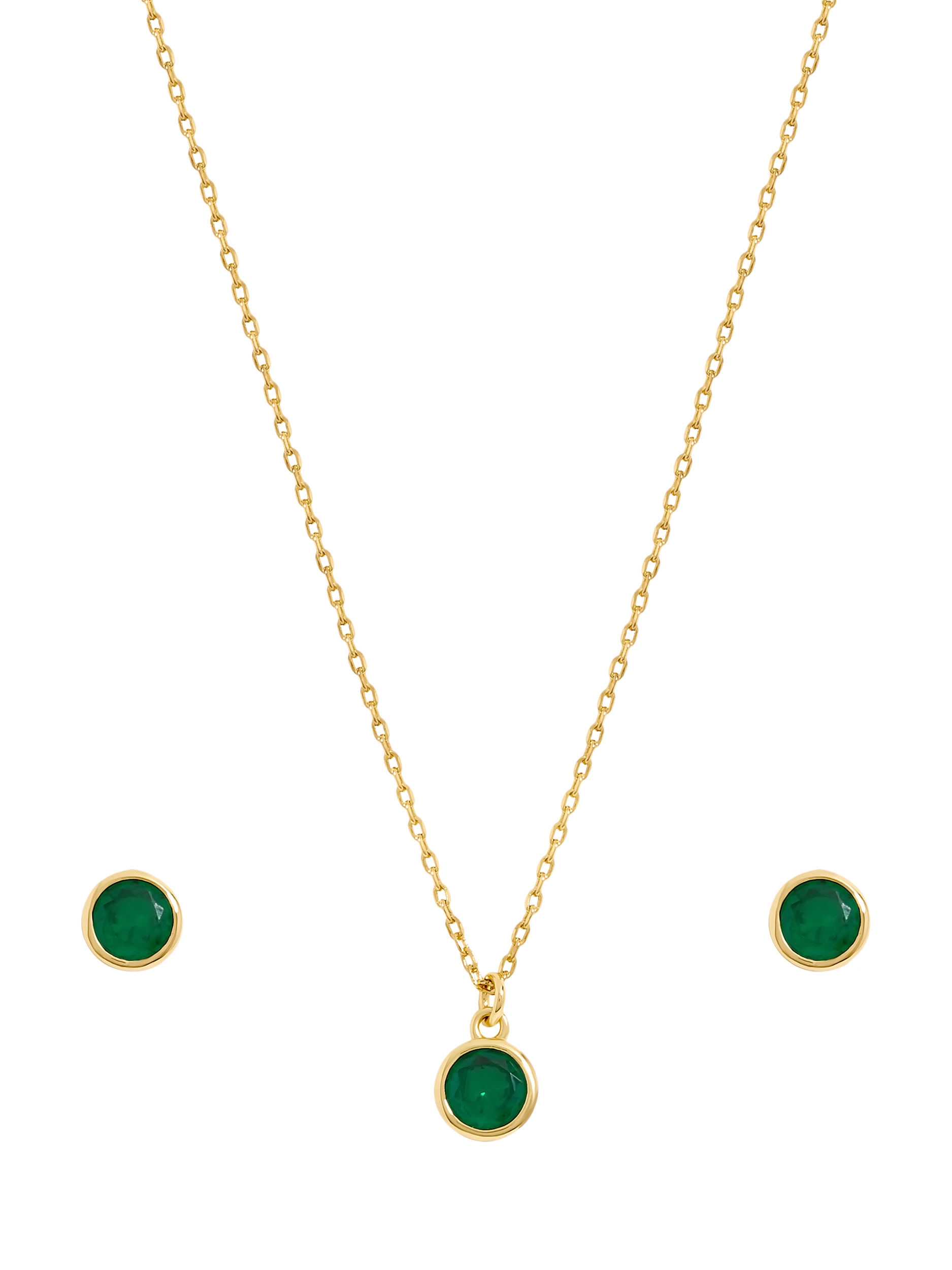 Product image 1 of 2, which shows Jon Richard Birthstone Earring and Necklace Set, May