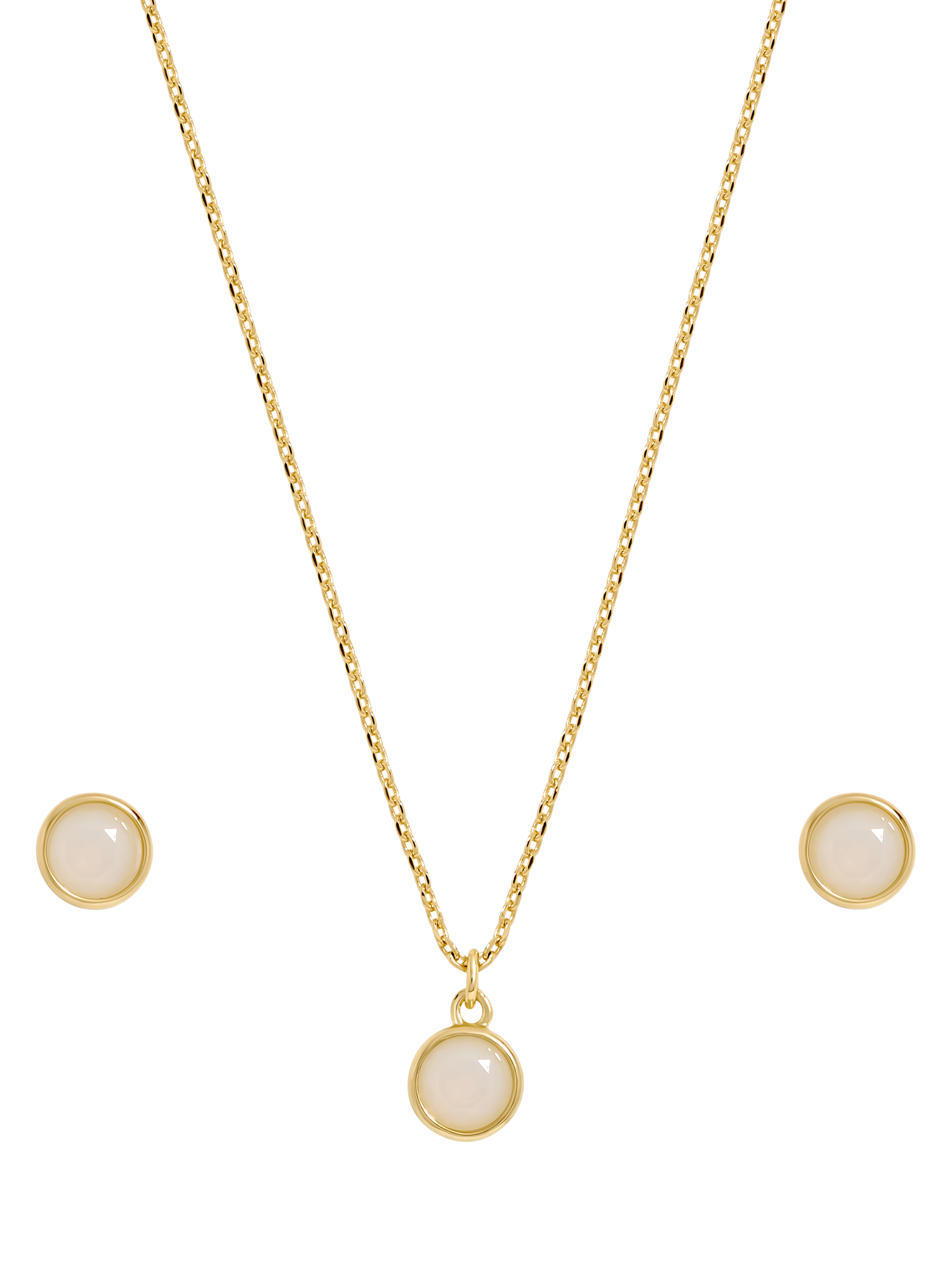 Product image 1 of 2, which shows Jon Richard Birthstone Earring and Necklace Set, June