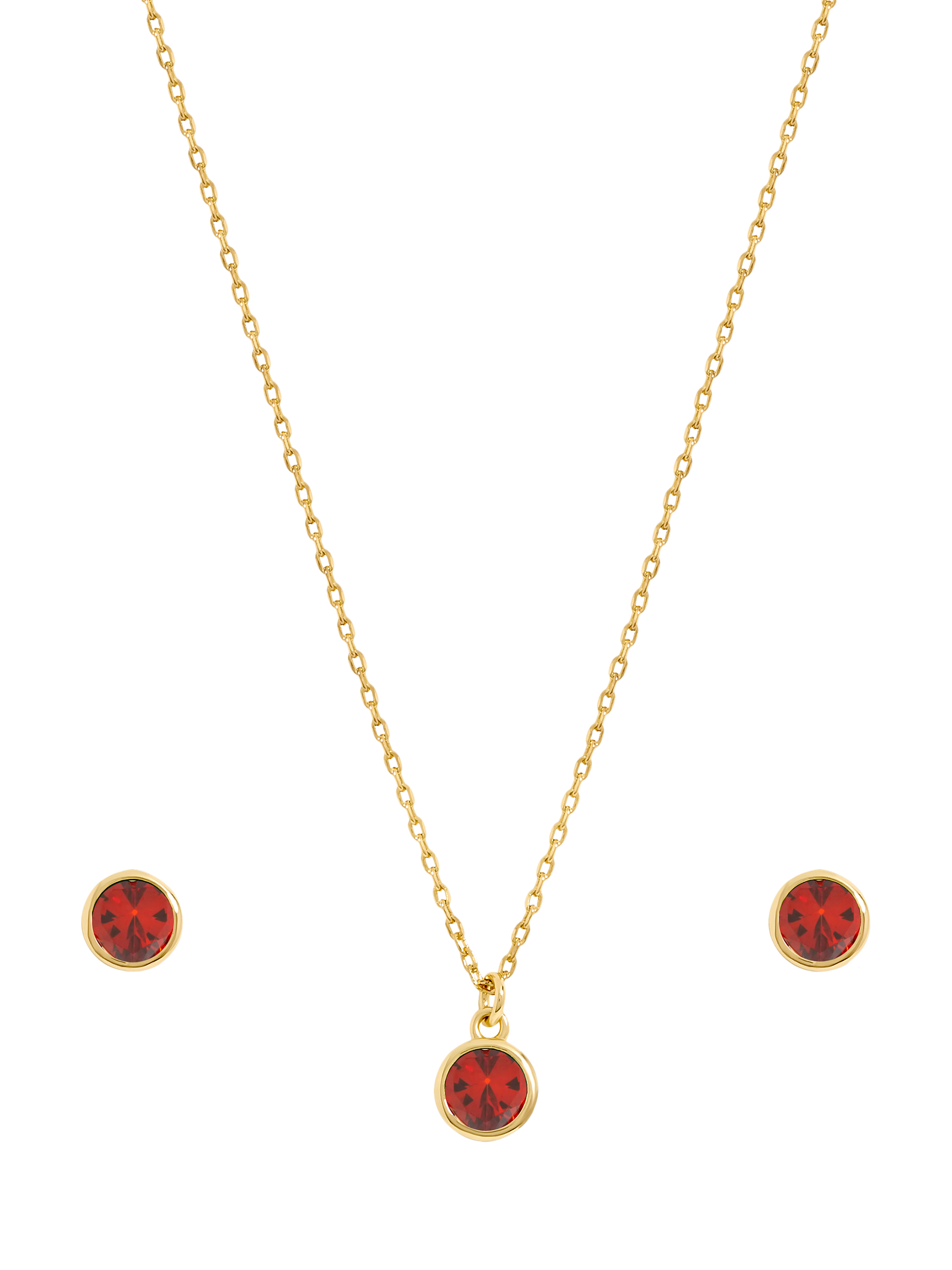 Product image 1 of 2, which shows Jon Richard Birthstone Earring and Necklace Set, July