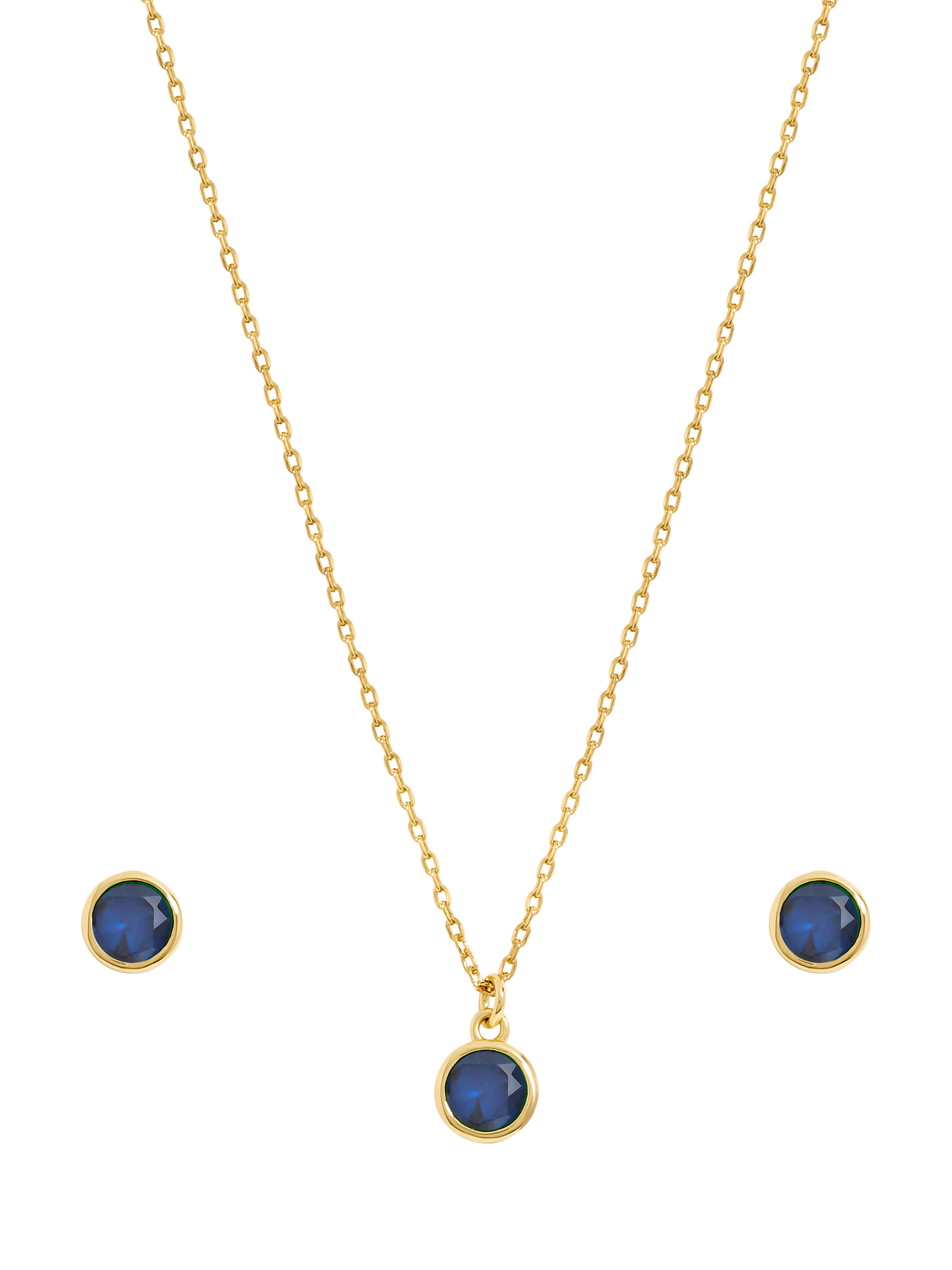 Product image 1 of 2, which shows Jon Richard Birthstone Earring and Necklace Set, September