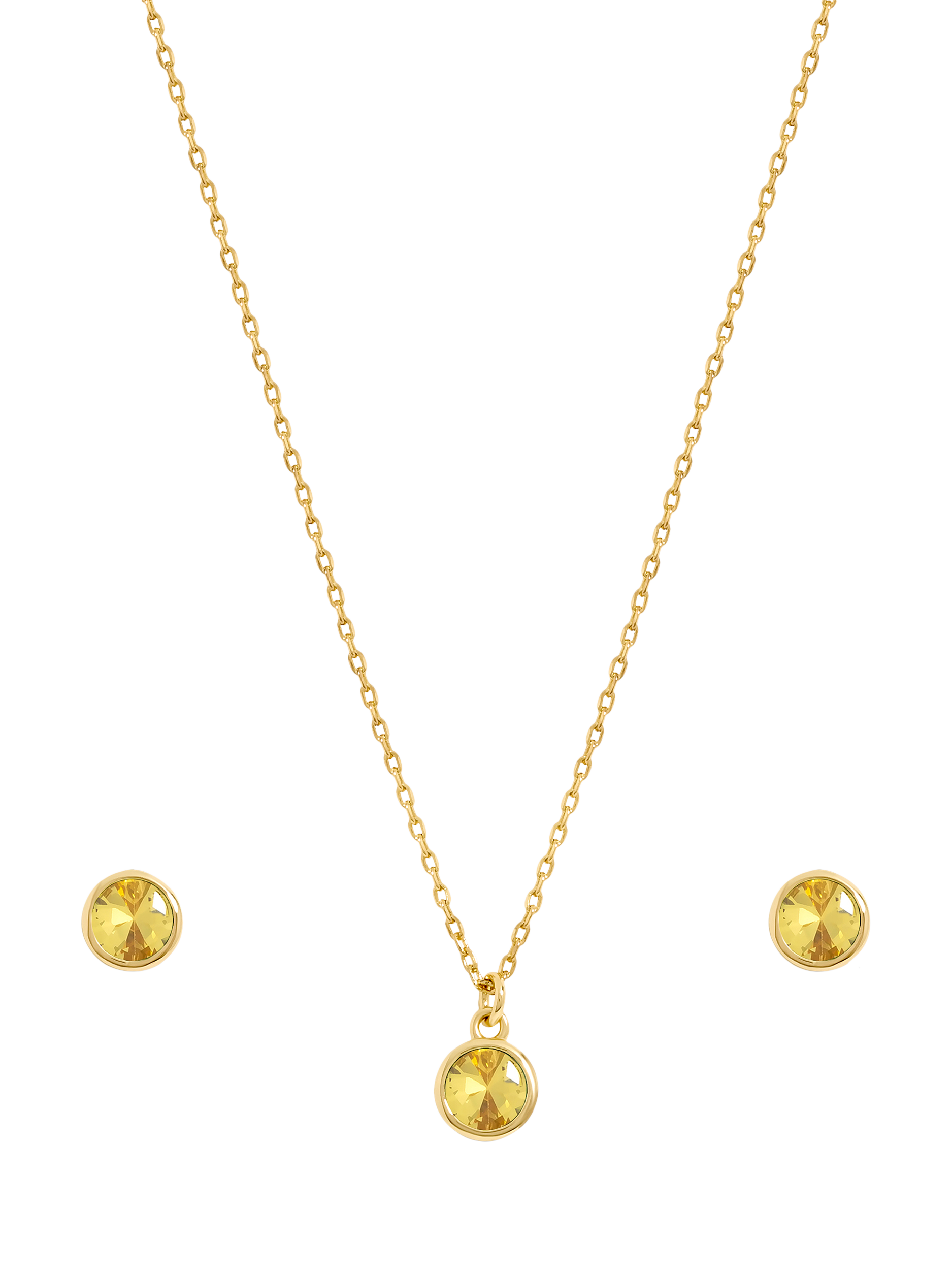 Product image 1 of 2, which shows Jon Richard Birthstone Earring and Necklace Set, November