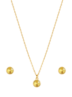 Jon Richard Birthstone Earring and Necklace Set, November