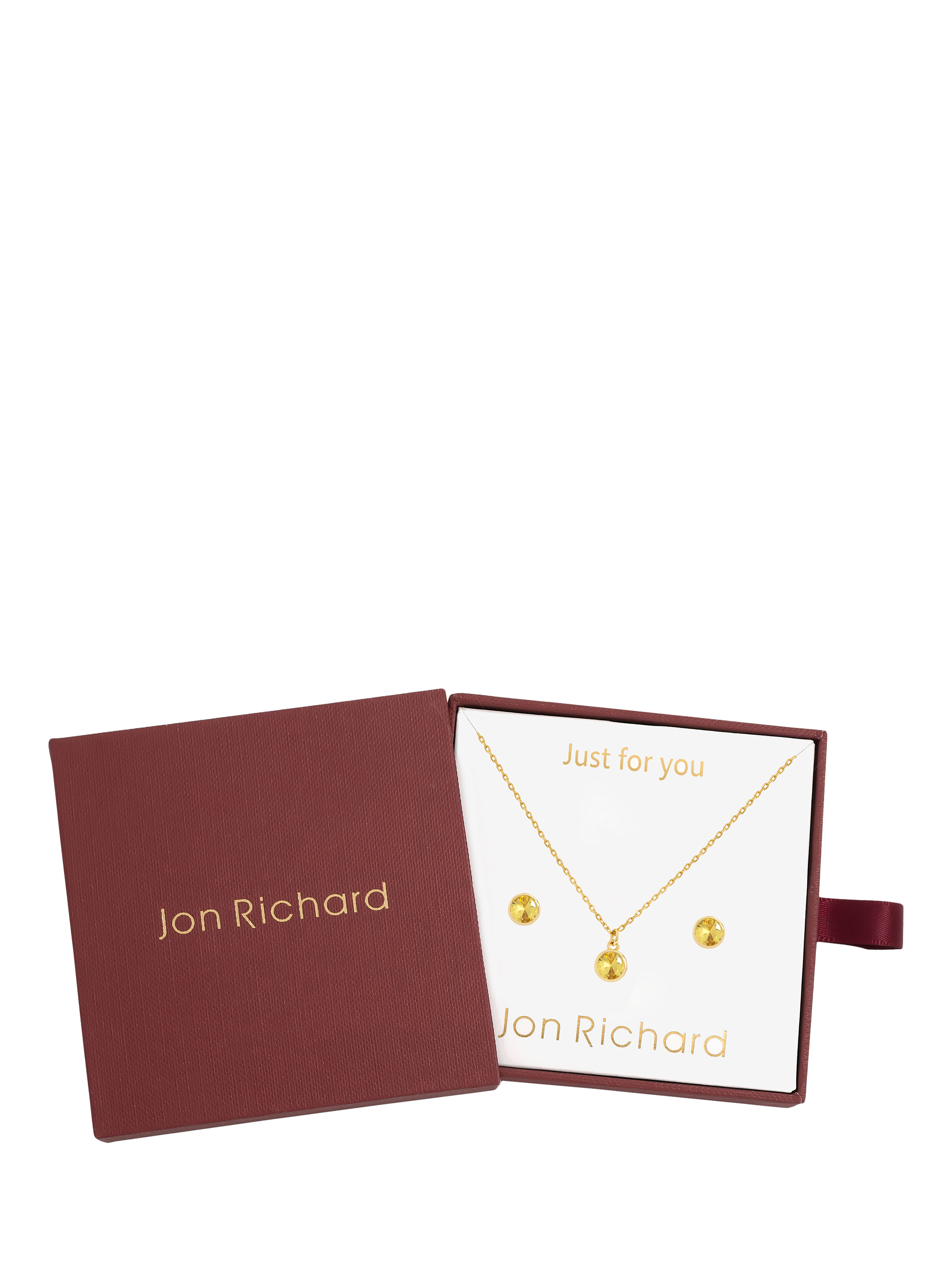 Product image 2 of 2, which shows Jon Richard Birthstone Earring and Necklace Set, November