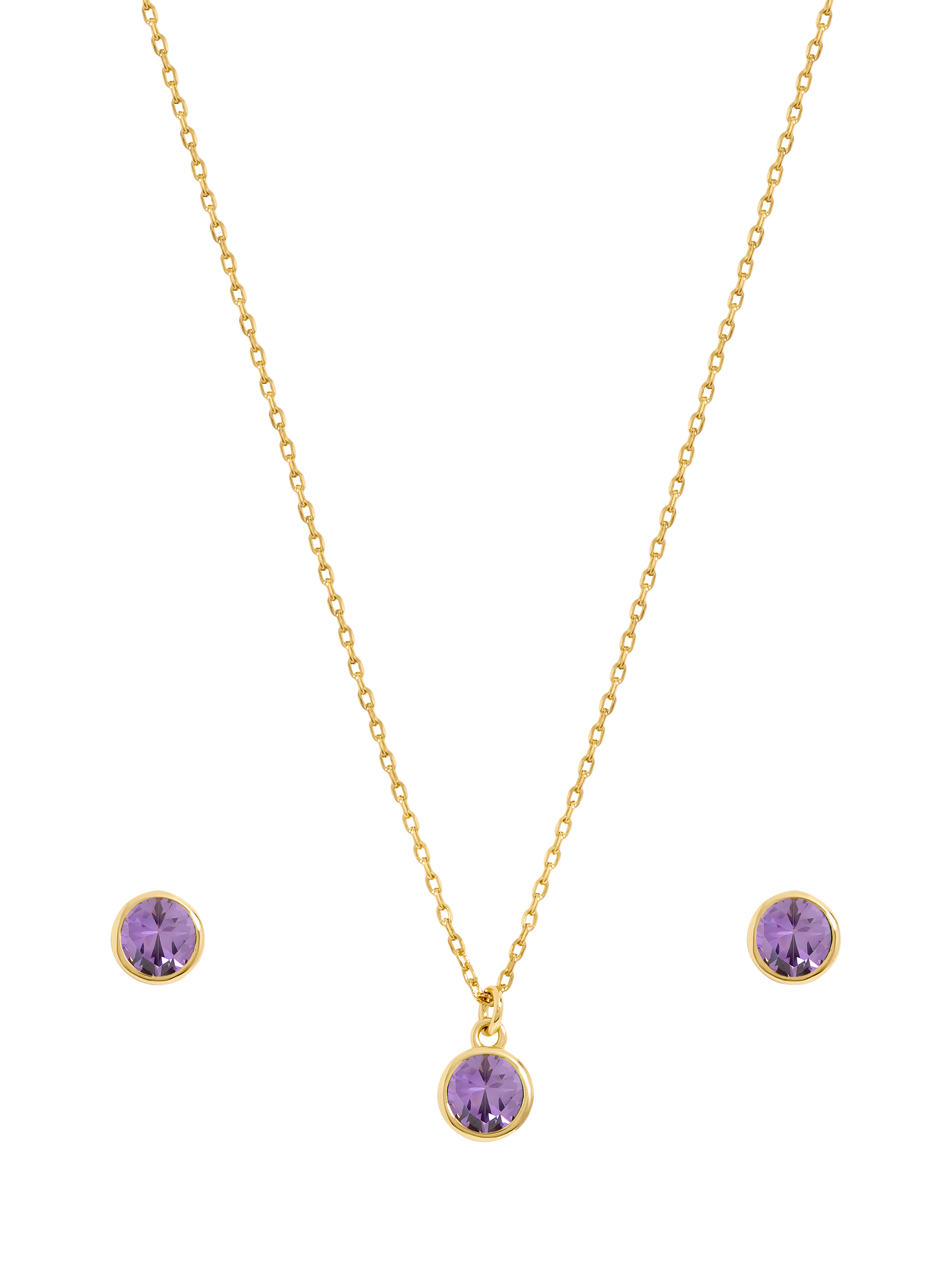 Product image 1 of 2, which shows Jon Richard Birthstone Earring and Necklace Set, December