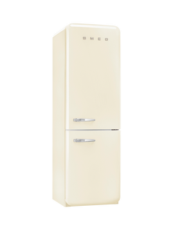 Smeg FAB32RCR6UK Freestanding 70/30 Fridge Freezer, Cream - view 2, Cream