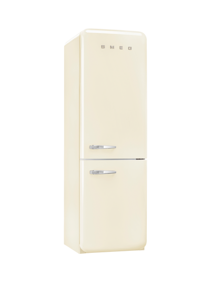 Smeg FAB32RCR6UK Freestanding 70/30 Fridge Freezer, Cream - view 2, Cream
