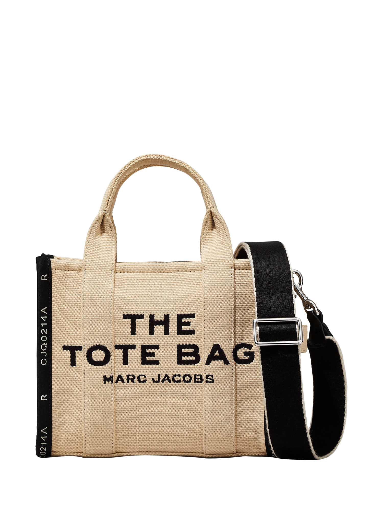 Product image 1 of 10, which shows Marc Jacobs THE Small Tote Jacquard Bag, Warm Sand