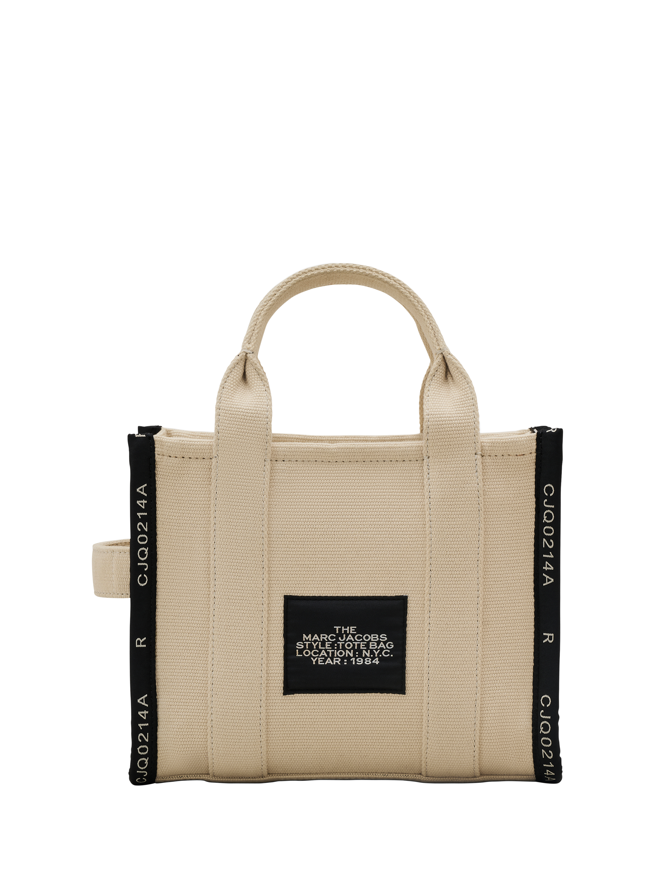 Product image 3 of 10, which shows Marc Jacobs THE Small Tote Jacquard Bag, Warm Sand