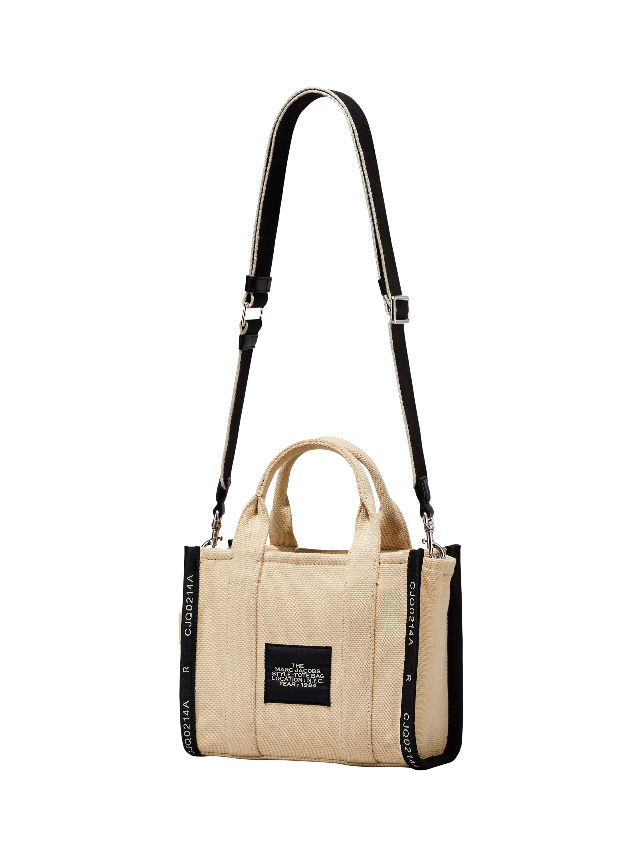 Product image 4 of 10, which shows Marc Jacobs THE Small Tote Jacquard Bag, Warm Sand