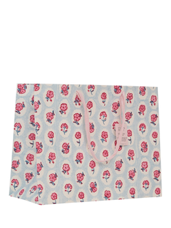 Paper Mirchi Floral Block Print Gift Bag, Multi Blue, Multi Blue