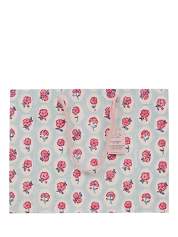 Paper Mirchi Floral Block Print Gift Bag, Multi Blue - view 2, Multi Blue