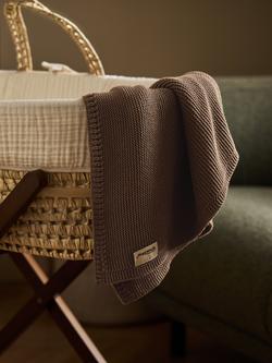 The Little Green Sheep Organic Cotton Cellular Blanket - view 2, Cocoa