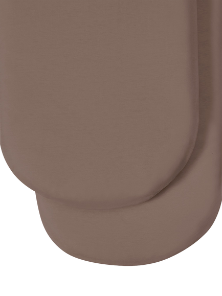 The Little Green Sheep Moses Basket Fitted Sheet, Pack of 2, Cocoa