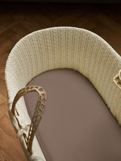 The Little Green Sheep Moses Basket Fitted Sheet, Pack of 2 - view 2, Cocoa