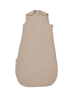 The Little Green Sheep Muslin Baby Sleeping Bag, 1 Tog, 0-6 Months, Truffle, Truffle