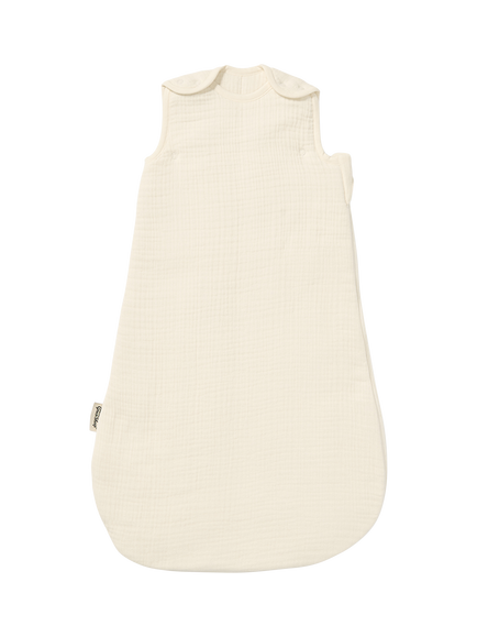 The Little Green Sheep Muslin Baby Sleeping Bag, 2.5 Tog, Ecru