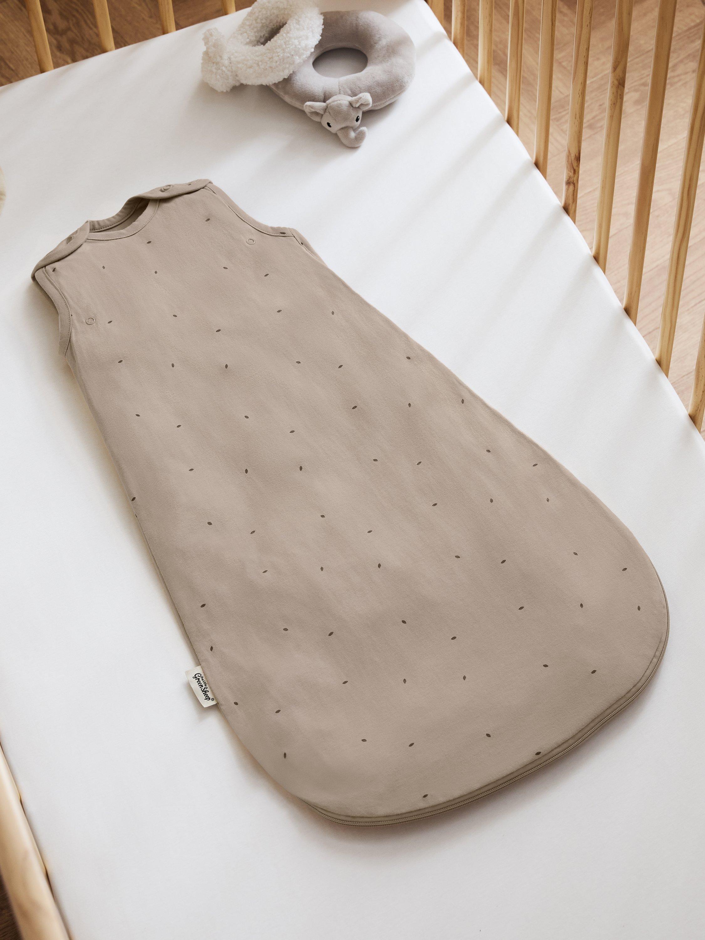 The Little Green Sheep Rice Print Baby Sleeping Bag, 1 Tog, Truffle ...