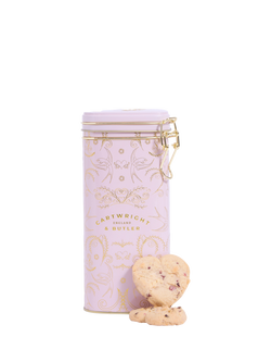 Cartwright & Butler Raspberry & White Chocolate Heart Biscuits Tin, 420g - view 2, Multi