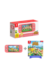 Nintendo Switch Lite Handheld Console with Animal Crossing: New Horizons, Coral